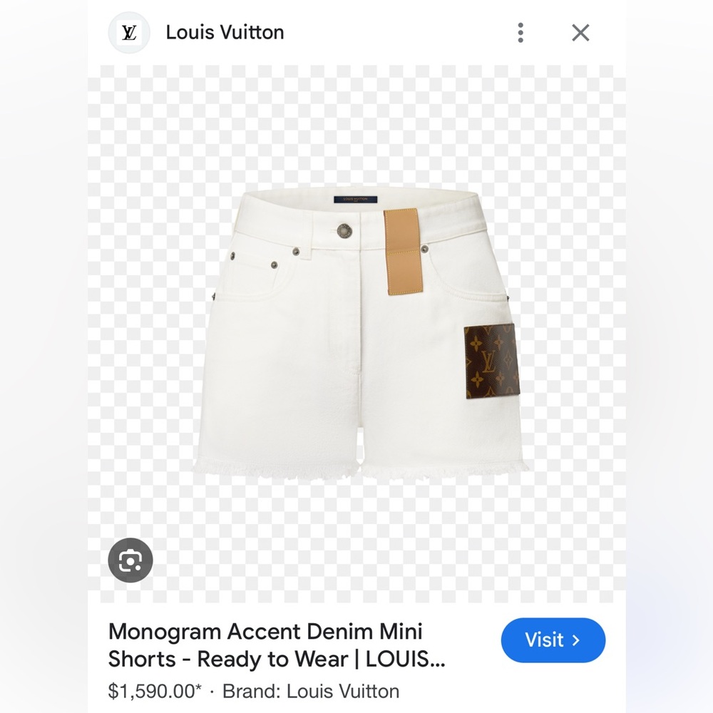 NWT Louis Vuitton White Women's Short (Sold out ONLINE)